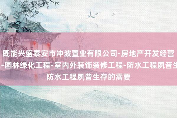 既能兴盛泰安市冲波置业有限公司-房地产开发经营-建筑工程-园林绿化工程-室内外装饰装修工程-防水工程夙昔生存的需要